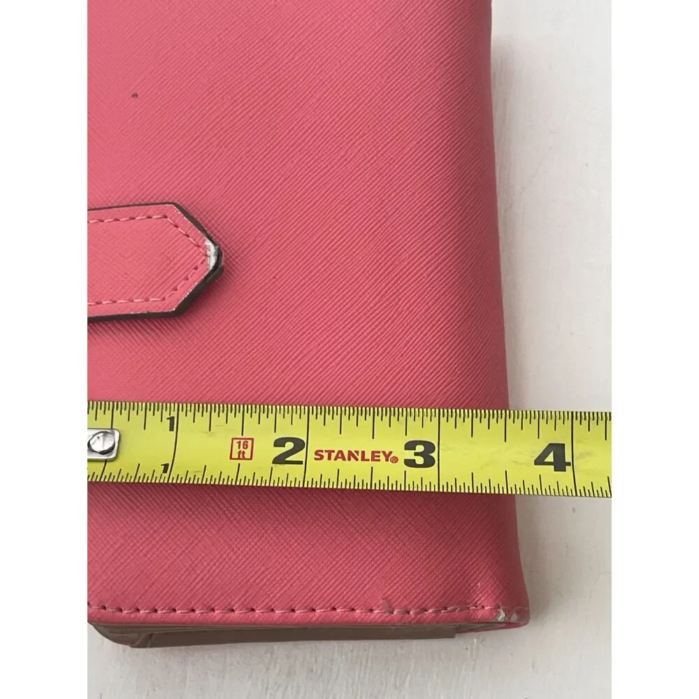 Vintage Anne Klein Horsebit Horse Bit Pink Bi Fold Ladies Wallet 5.5